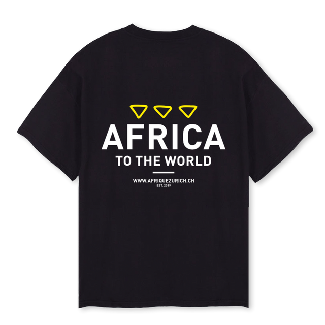 AFRIQUETSHIRT Black Oversized Tee.