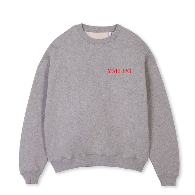 PASTA  Grey Marl Oversized Crewneck Sweater.