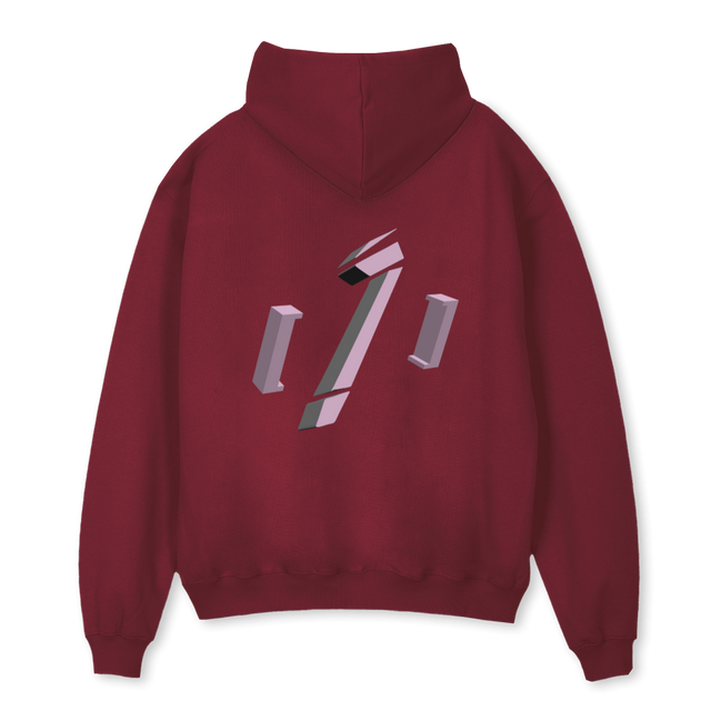 OGLOGO Burgundy Oversized Hoodie.