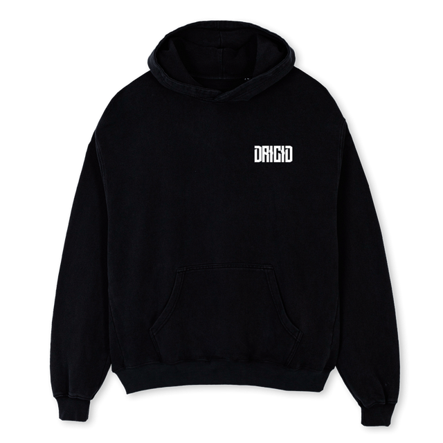 BLACKHOODIELOGO Black Oversized Hoodie.