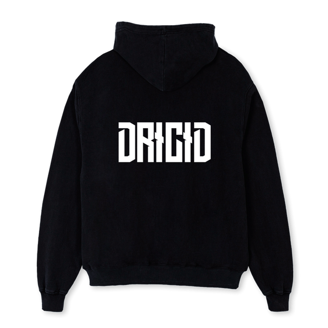 BLACKHOODIELOGO Black Oversized Hoodie.