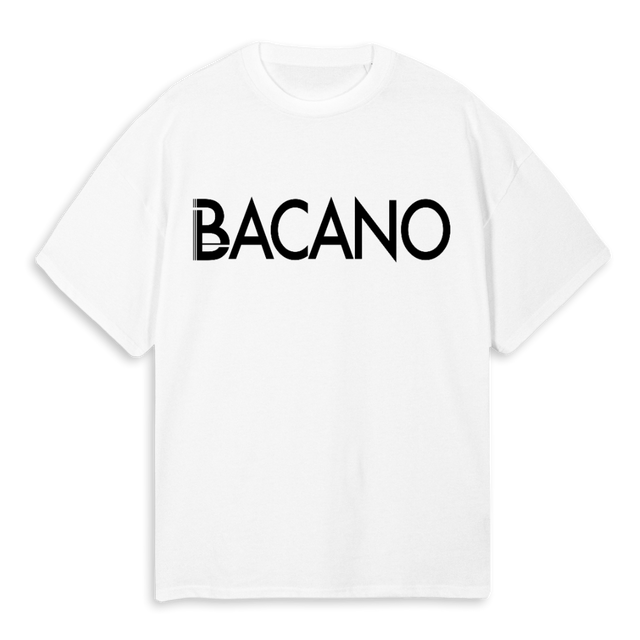 BACANOBIGFRONT White Oversized Tee.