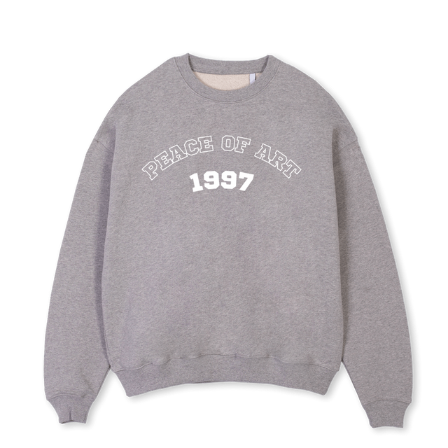 ARTISTTAG  Grey Marl Oversized Crewneck Sweater.