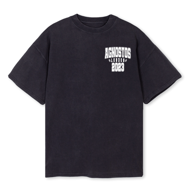 VARSITYDESING Vintage Black Oversized Tee.