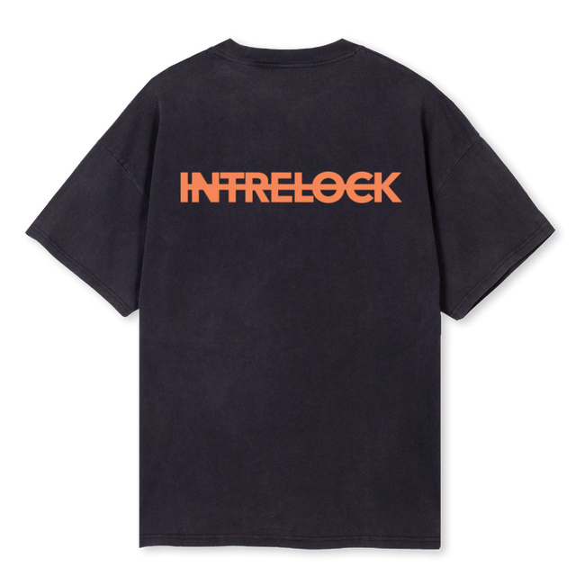 INTRELOCK  Vintage Black Oversized Tee.
