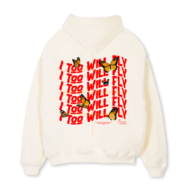 RETRO Cream Oversized Hoodie.
