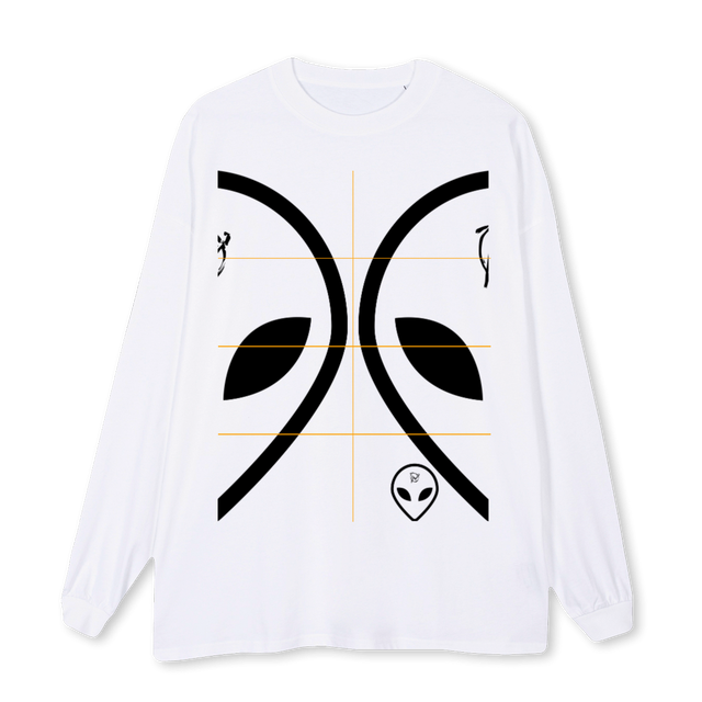 NTFROMEARTH White Oversized LS Tee.