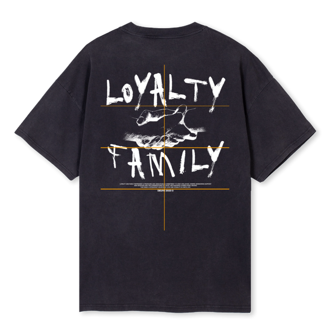 LOYALTYFAMILY Vintage Black Oversized Tee.