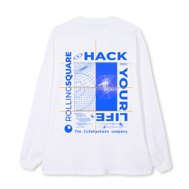 SHIRTBLUE White Oversized LS Tee.