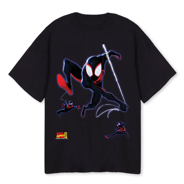 MILES Black Oversized Tee.