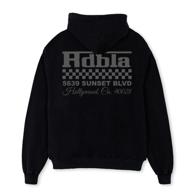 MOTORSPORTHOODIEVIII Black Oversized Hoodie.
