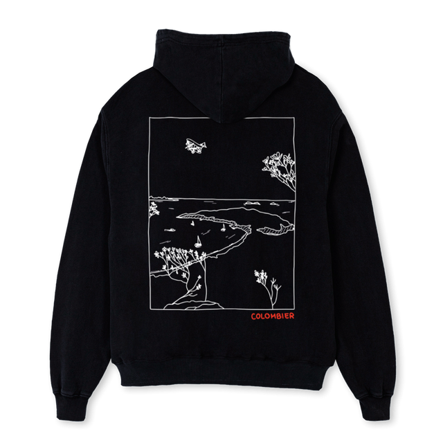 COLOMBIERPULLNOIR Black Oversized Hoodie.