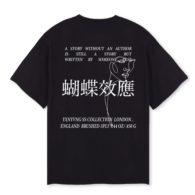 FINALXVMOCK Black Oversized Tee.