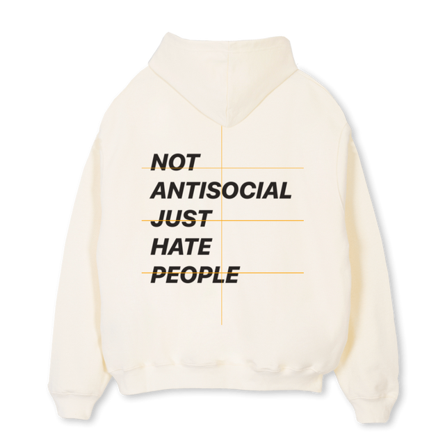 HOODDB Cream Oversized Hoodie.