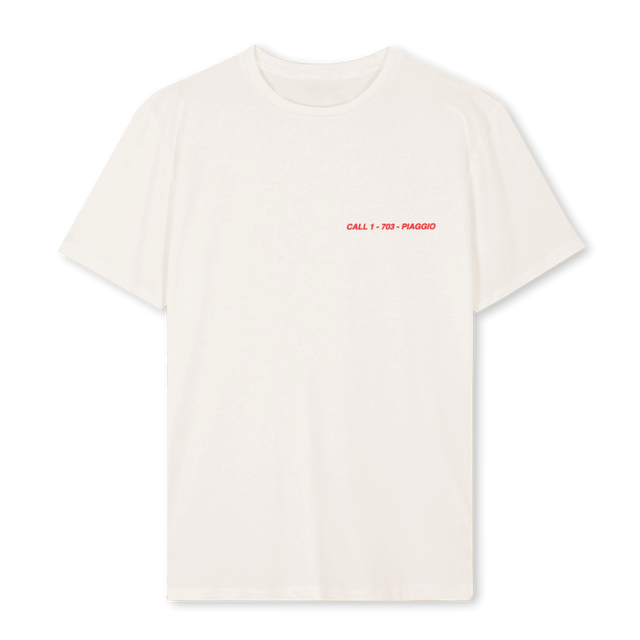 PIAGGIOPIZZA Vintage White Regular Tee.