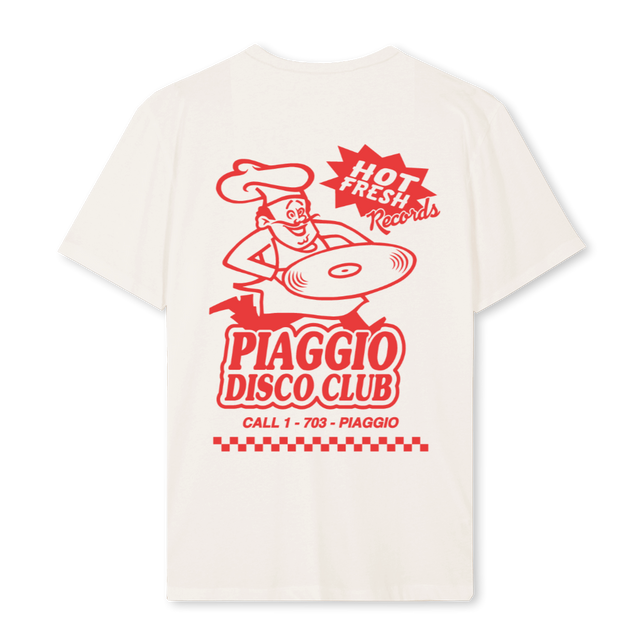 PIAGGIOPIZZA Vintage White Regular Tee.