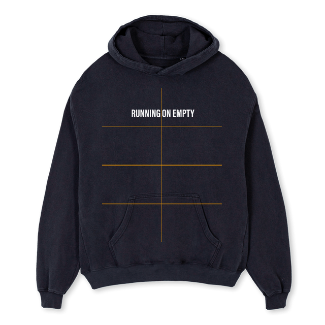 EMPTY  Vintage Black Oversized Hoodie.