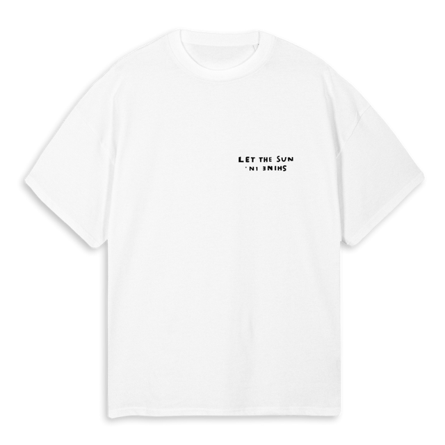 SUNSHINE White Oversized Tee.