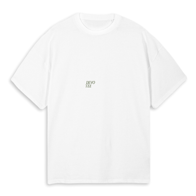 DEVOTEESMALLER White Oversized Tee.