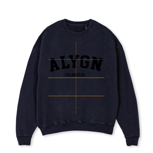 BBL Vintage Black Oversized Crewneck Sweater.