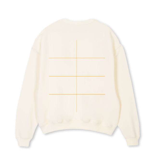 CREAMBB Cream Oversized Crewneck Sweater.