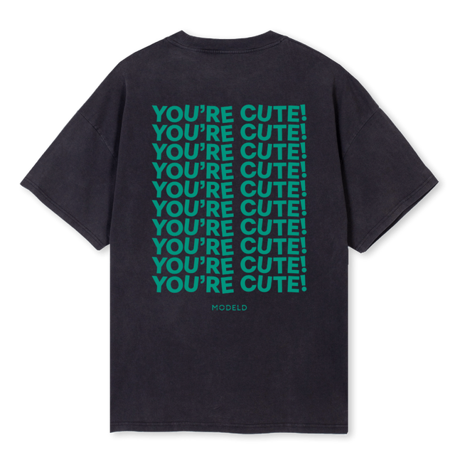 CUTEBLACKTEE Vintage Black Oversized Tee.