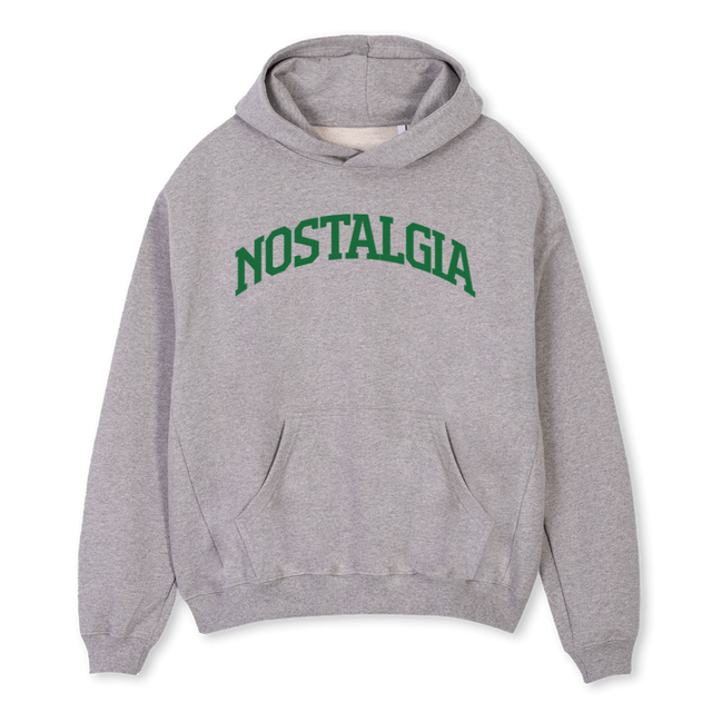 GREENGRAYNOSTALGIA Grey Marl Oversized Hoodie.