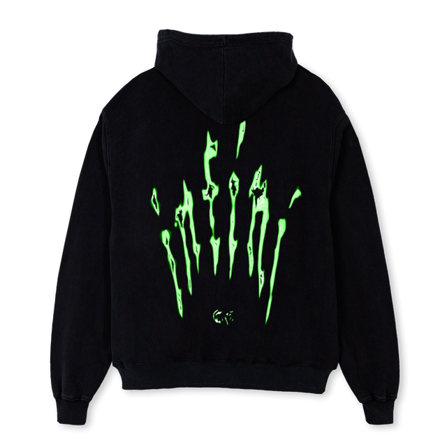 INFINIHOODIE Black Oversized Zipped Hoodie.