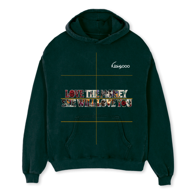 KIINGOOOLTMWHITE Wild Green Oversized Hoodie.