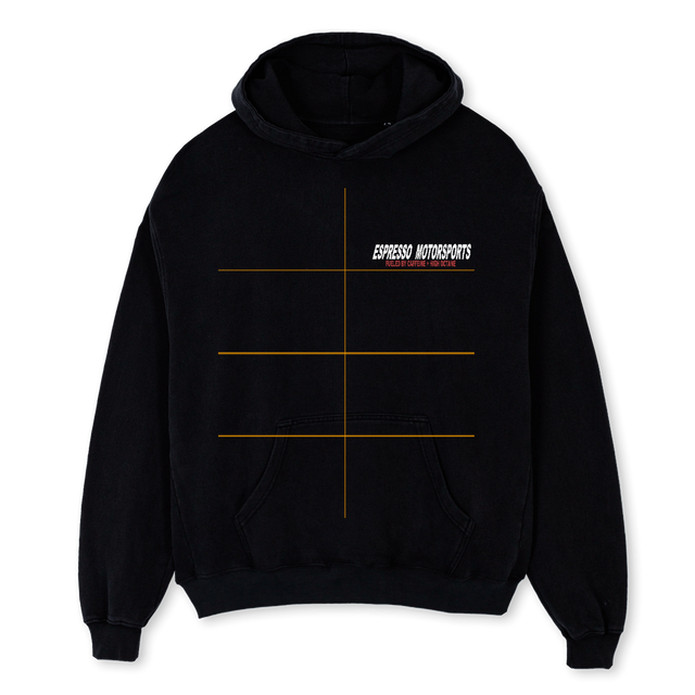 EMSPORSCHEHOODIE Black Oversized Hoodie.