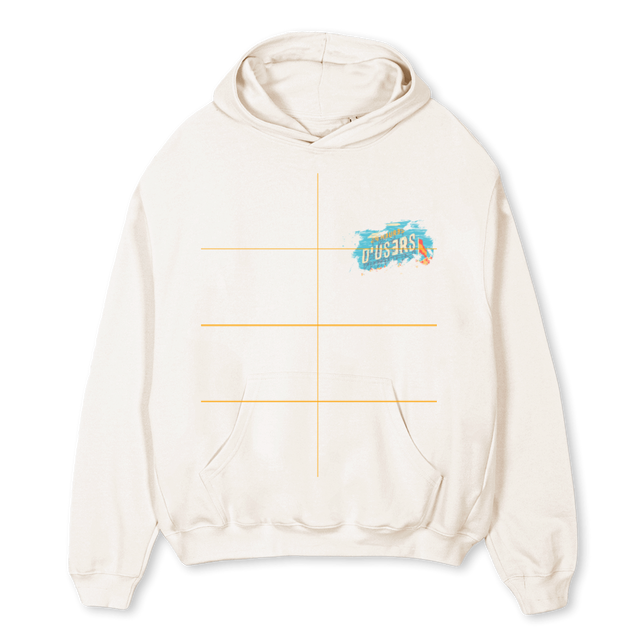 LEMANSLARGE Vintage White Oversized Hoodie.