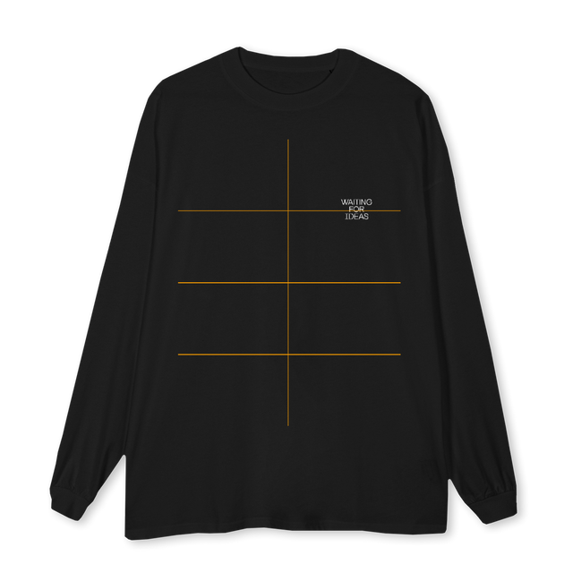 WFINEWBRANDLS Black Oversized LS Tee.