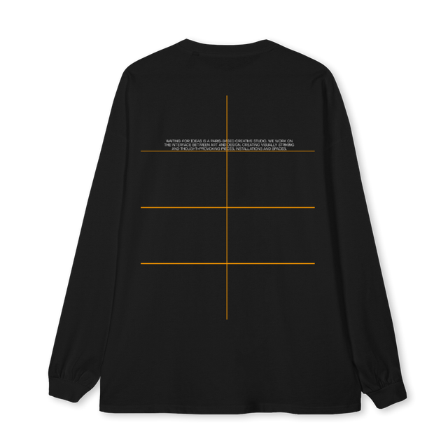 WFINEWBRANDLS Black Oversized LS Tee.