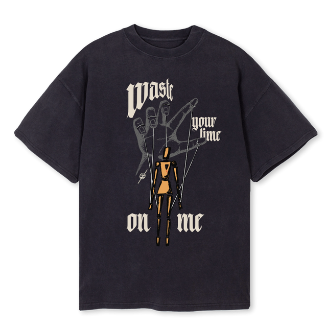WYTBLACK Vintage Black Oversized Tee.
