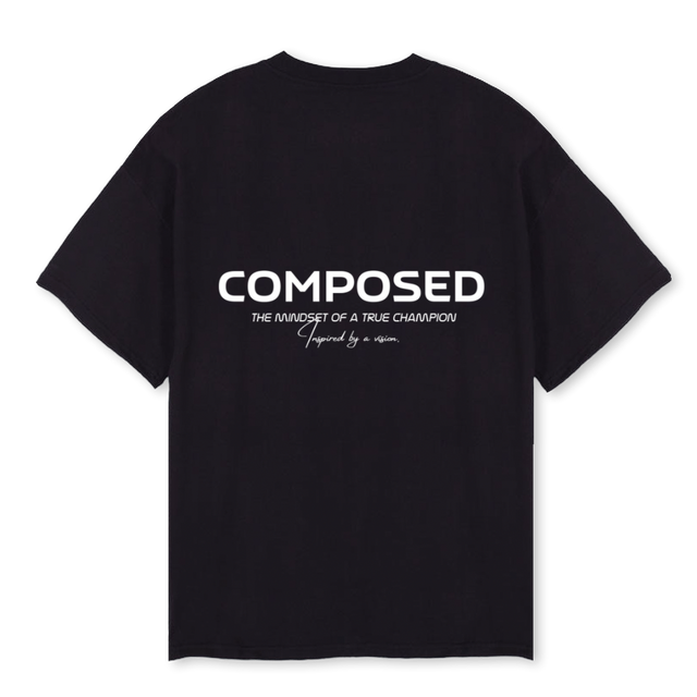 COMPOSEDBLKTEEONE Black Oversized Tee.