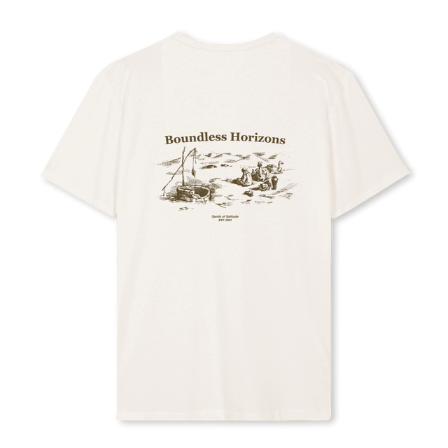 BOUNDLESSARBIA Vintage White Regular Tee.