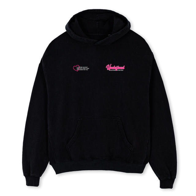 VALENTINEHOODIE Black Oversized Hoodie.
