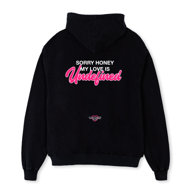 VALENTINEHOODIE Black Oversized Hoodie.