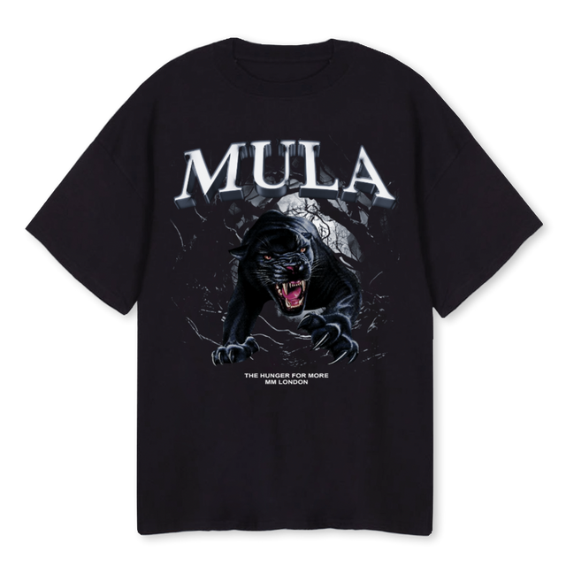 MMPANTHERBLACK Black Oversized Tee.