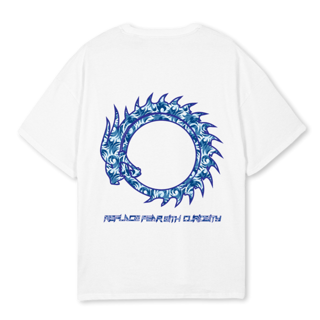KAZAKI White Oversized Tee.