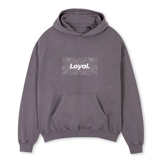 SAMPLELOYALHOODIE Pigment Grey Oversized Hoodie.