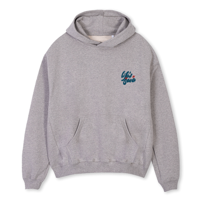 LIFEISGOOD Grey Marl Oversized Hoodie.