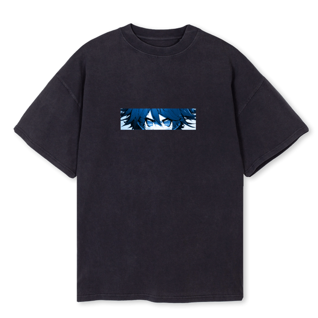 ANIME Vintage Black Oversized Tee.
