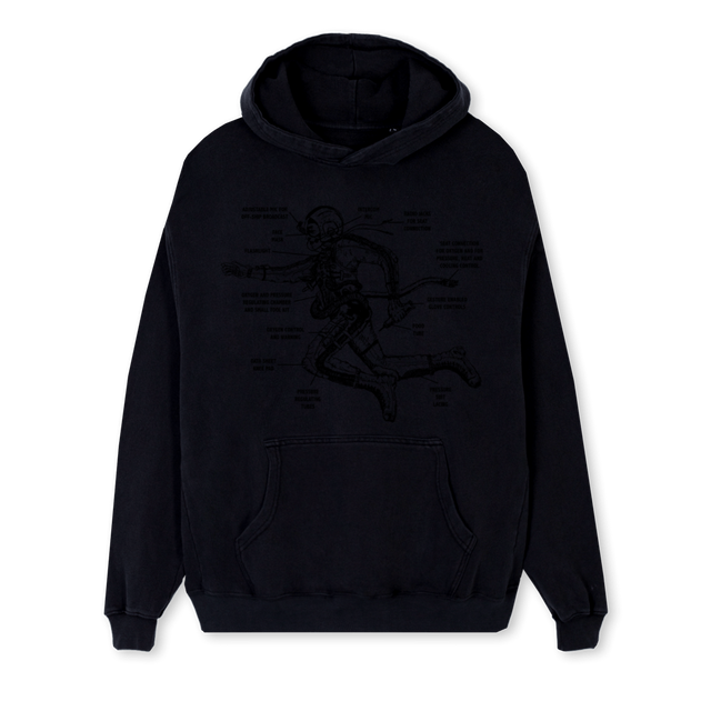 REGBLKROCKETMAN Black Regular Hoodie.