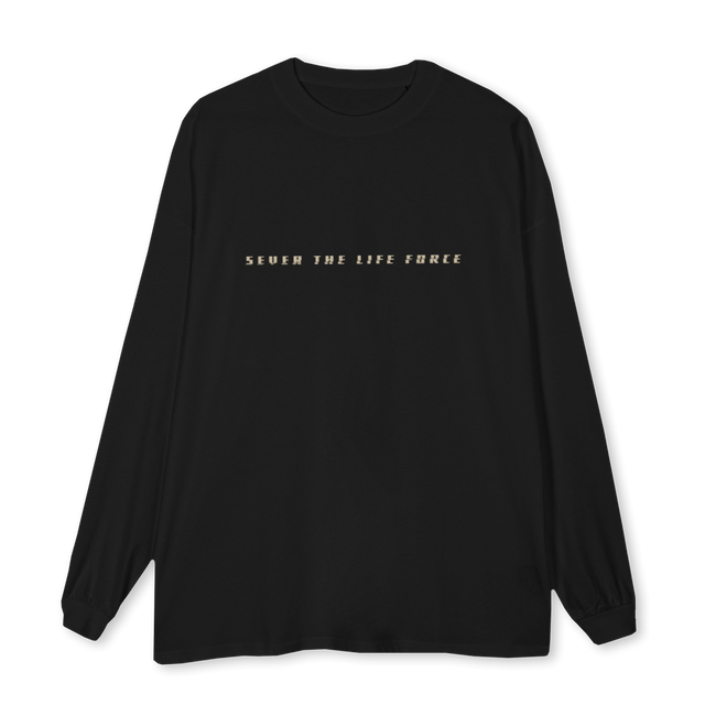 SEVER Black Oversized LS Tee.