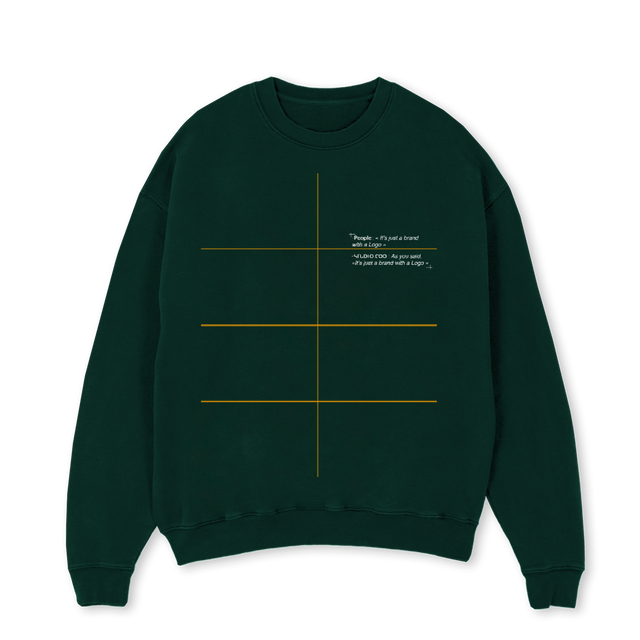 PULLVERT Wild Green Oversized Crewneck Sweater.