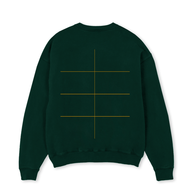 PULLVERT Wild Green Oversized Crewneck Sweater.