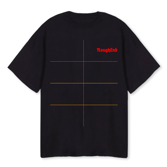 REOOBSIMPLEVA Black Oversized Tee.
