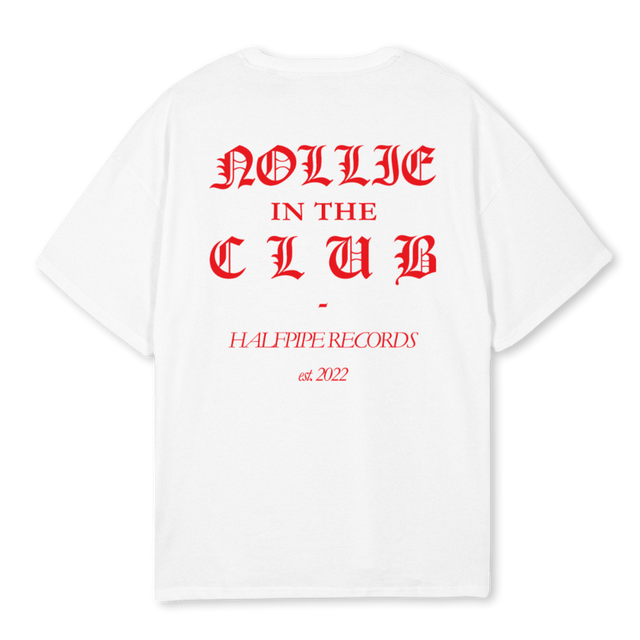 REDWHITETEE White Oversized Tee.