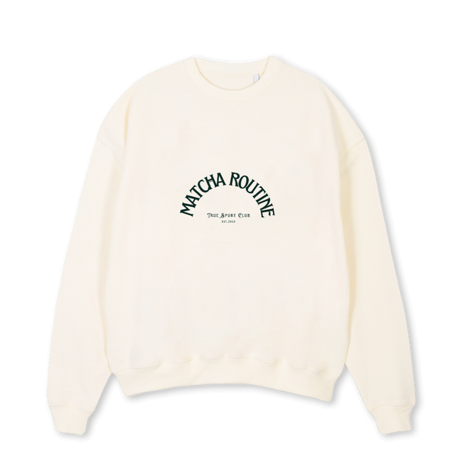 MR  Cream Oversized Crewneck Sweater.